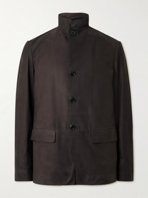 ZEGNA Nehru-Collar Nubuck Jacket