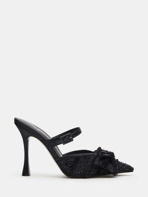 STEVE MADDEN BAYLIN BLACK SATIN RHINESTONES