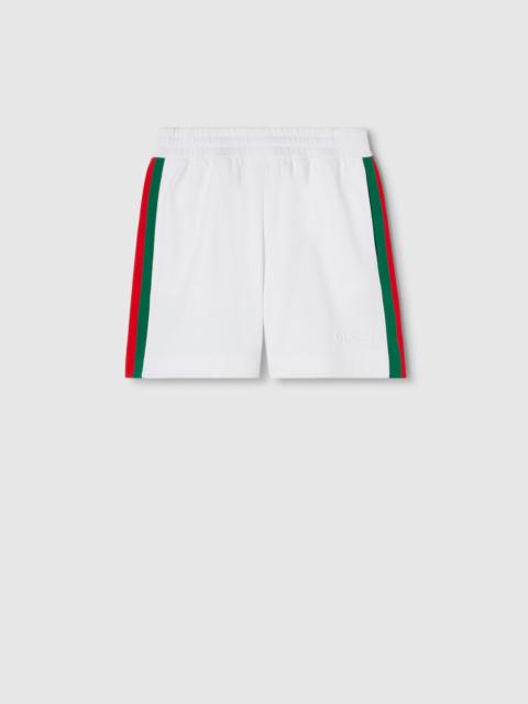 GUCCI Nylon and cotton short with Web