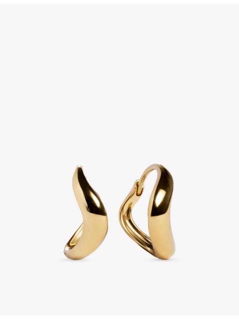 MONICA VINADER Swirl 18ct Yellow Gold Vermeil Huggie Earrings