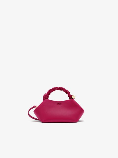 GANNI SMALL BOU BAG IN GRAINED RED