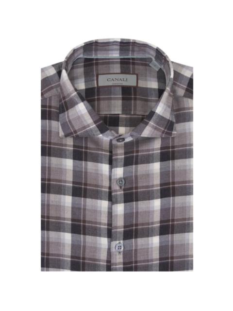 Canali plaid-pattern shirt