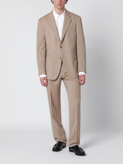 LARDINI Beige single-breasted linen suit