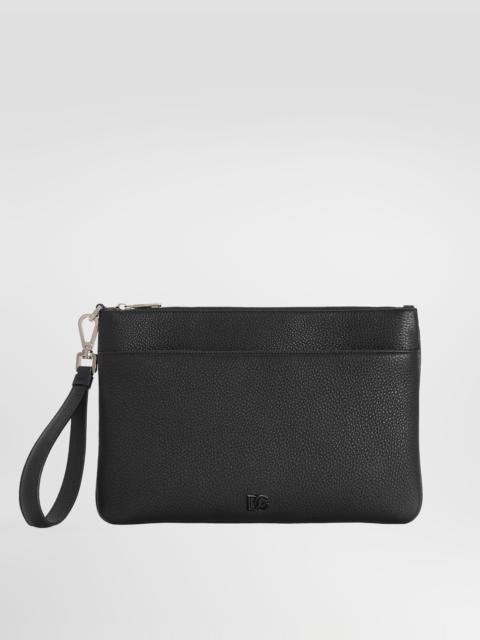 Dolce & Gabbana Calfskin toiletry bag with logo