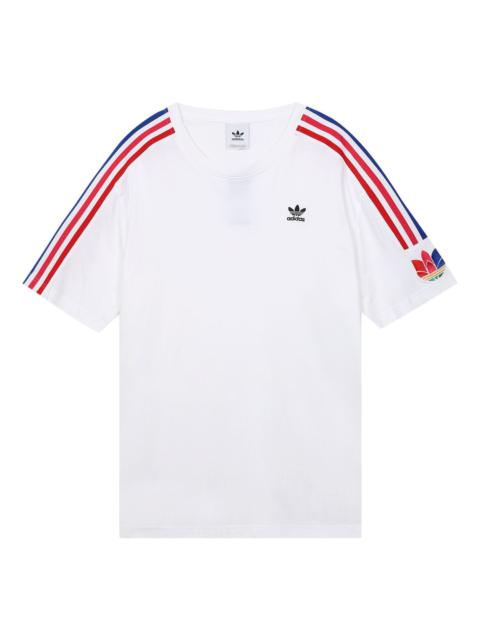 adidas adidas Originals Adidcolor 3D Short Sleeve Tee White Red Blue GE0837 REVERSIBLE