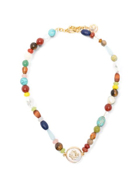 CASABLANCA Casablanca Logo-pendant Beaded Necklace