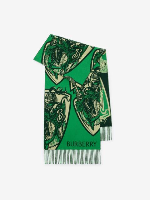 Burberry Charging Knight Wool Cashmere Scarf