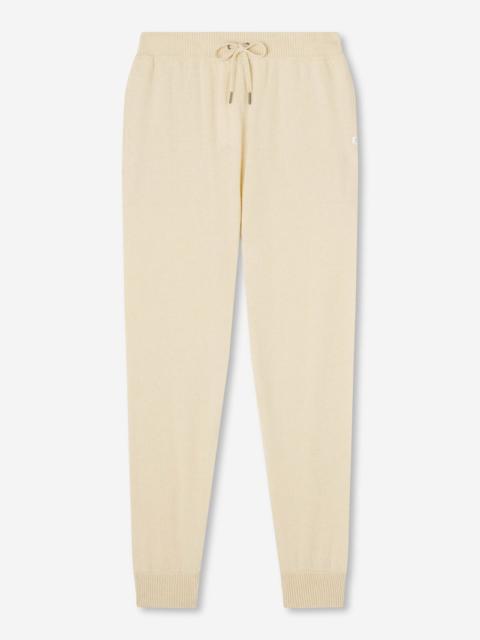 Derek Rose Men's Track Pants Finley Cashmere Cream