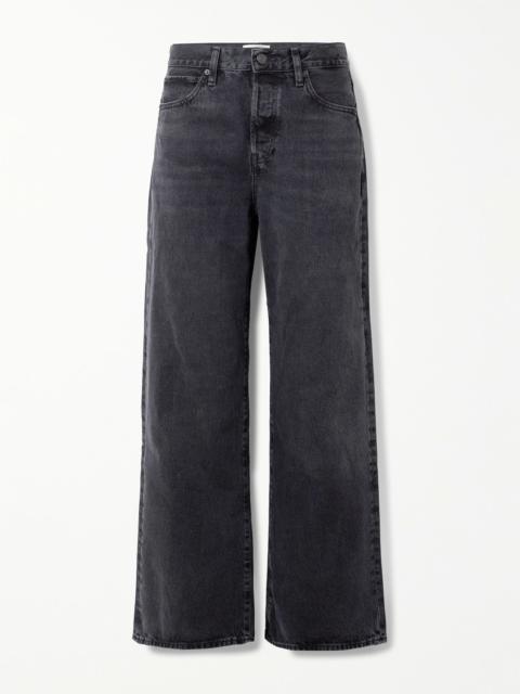 FRAME The Loose low-rise wide-leg jeans Black