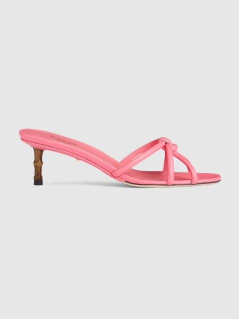GUCCI Women's slide sandal with bamboo