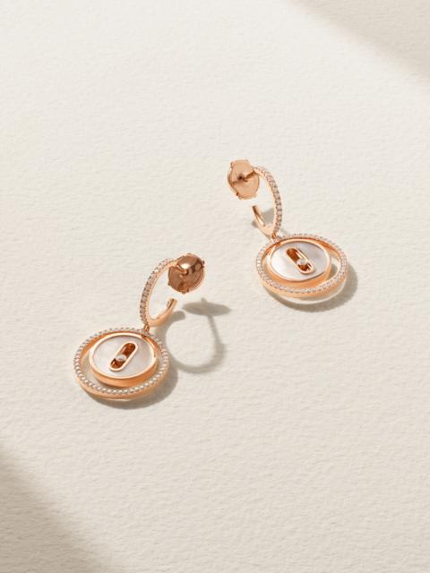 MESSIKA Lucky Move 18-karat Gold, Mother-of-pearl And Diamond Earrings