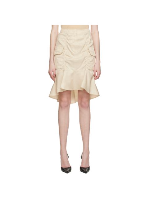 LVIR Beige Mermaid Midi Skirt