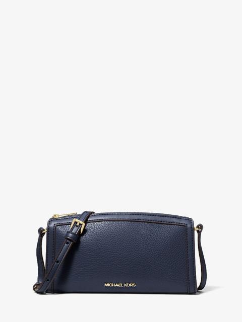 MICHAEL KORS Jet Set Medium Pebbled Leather Crossbody Bag