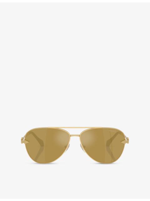 VERSACE VE2283 Aviator-Frame Metal Sunglasses