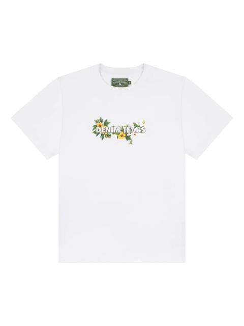 DENIM TEARS Denim Tears Cotton Floral Logo T-shirt 'White' SS25TSL049875