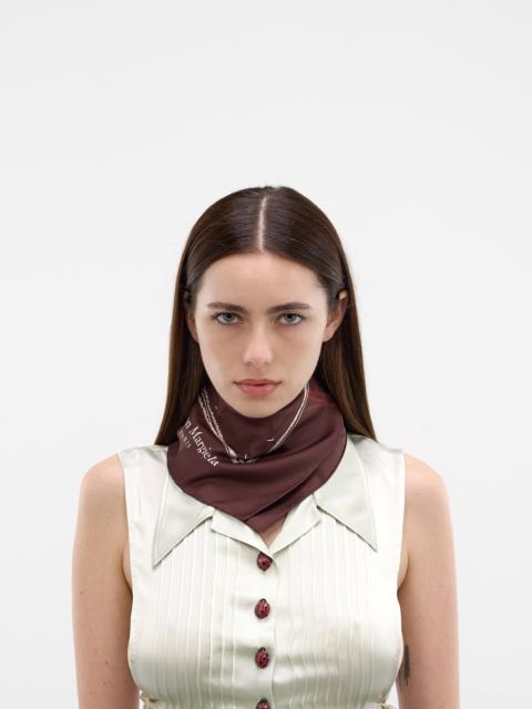 Maison Margiela Scribbled Numeric Silk Foulard