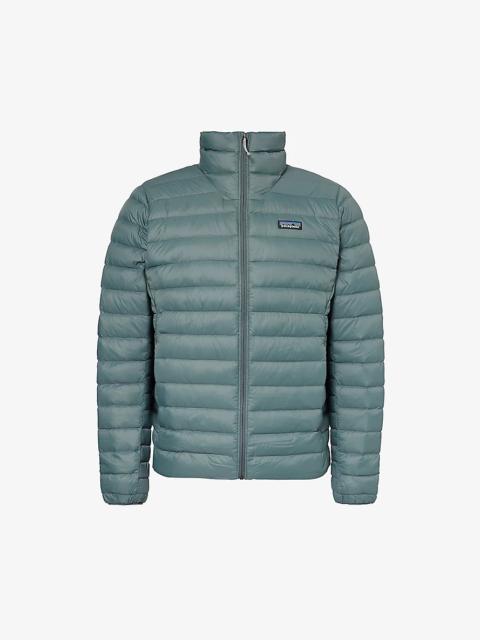Padded recycled shell-down jacket