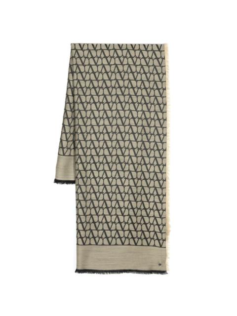 Valentino Toile Iconographe frayed-edge scarf