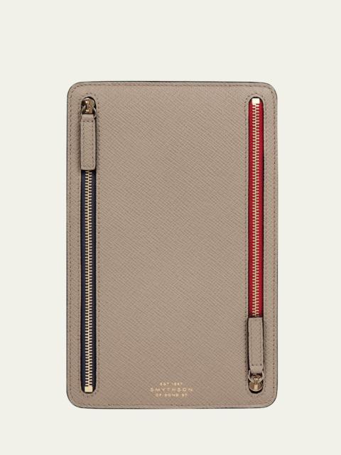 Smythson Panama Leather Multi-Zip Currency Case