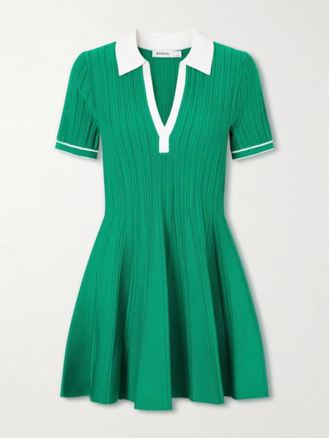 SIMKHAI Page Ribbed-knit Mini Dress