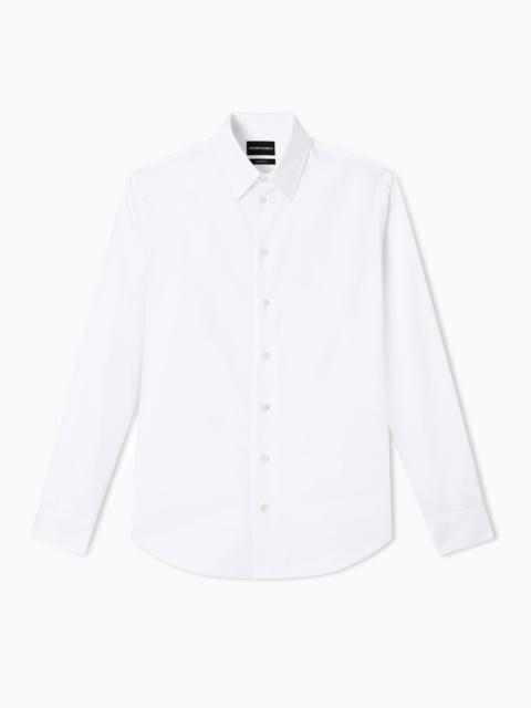 EMPORIO ARMANI COTTON ARMURE SHIRT