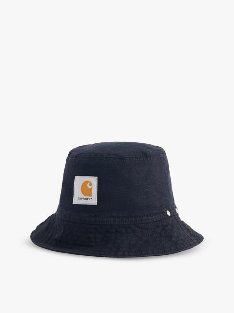 Walter logo-patch cotton and linen-blend bucket hat