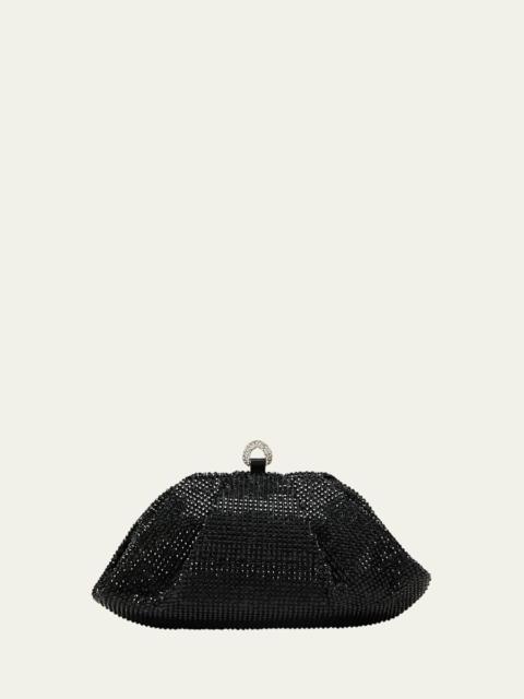 JUDITH LEIBER Gemma Pleated Crystal Clutch Bag
