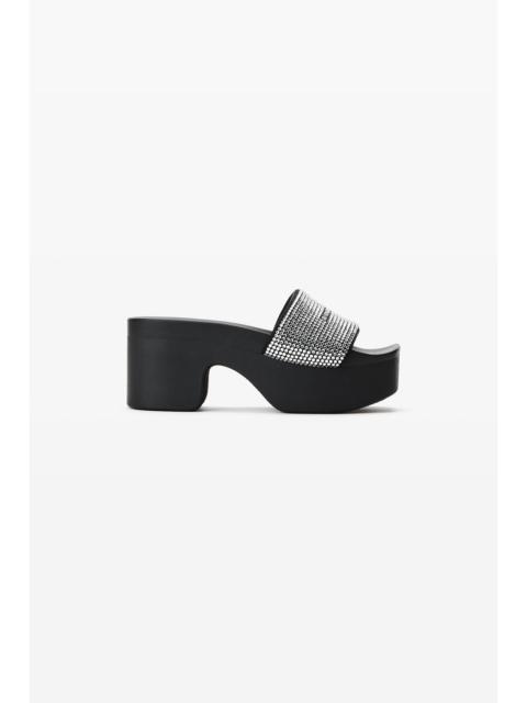 Alexander Wang crystal hotfix 85mm platform slide