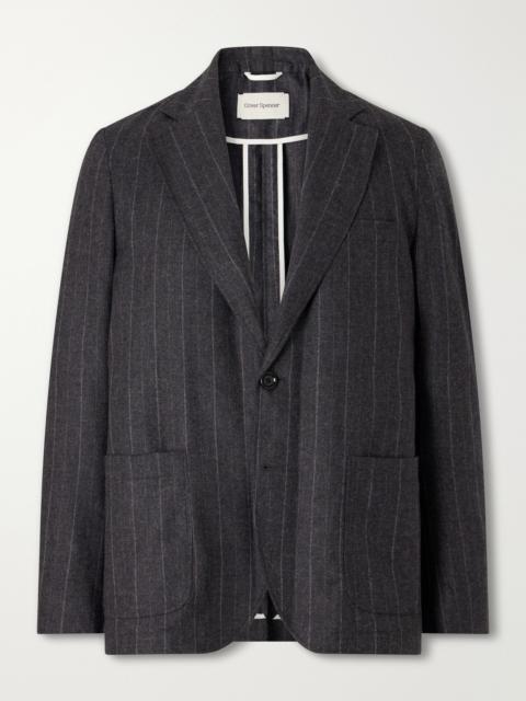Oliver Spencer Westbury Striped Wool-Blend Suit Jacket