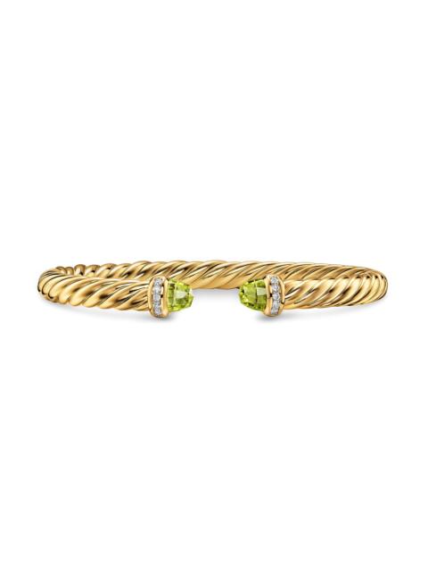 DAVID YURMAN Women's Cablespira Flex Bracelet in 18K Yellow Gold - Peridot