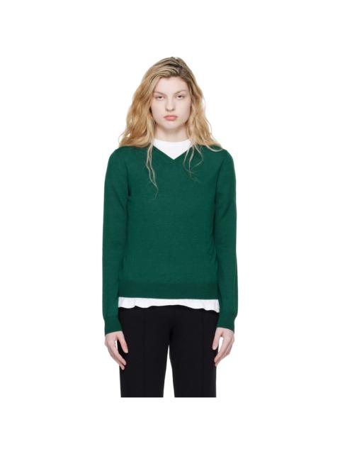 HIGH SPORT Green Billie Vneck Sweater
