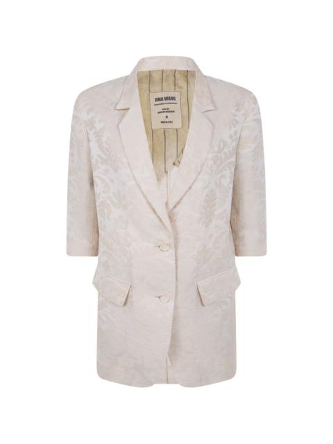 UMA WANG damask-pattern linen jacket