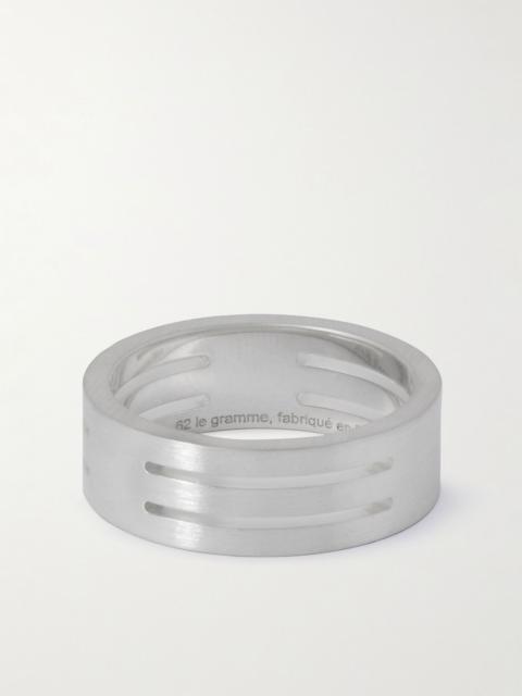le gramme 7g Punched Ribbon Recycled Sterling Silver Ring Silver