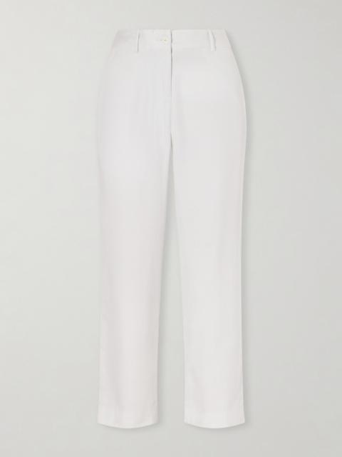 The Row Karsten Cropped Cotton Straight-leg Pants