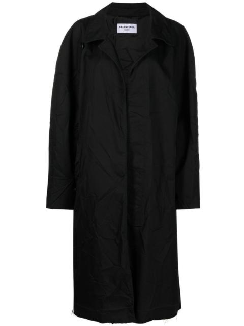 BALENCIAGA raw-edge trench coat