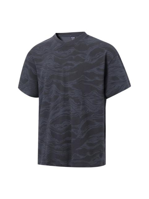 Li-Ning x Jackie Chan Kung Fu All-Over Print T-shirt 'Grey' AHST065-3