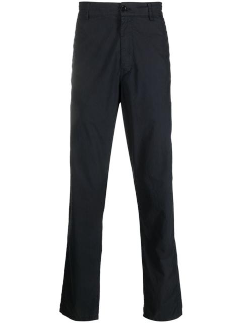 straight-leg cotton trousers