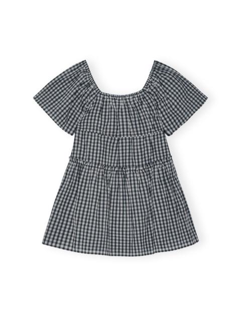 SEERSUCKER CHECK MINI LAYER DRESS