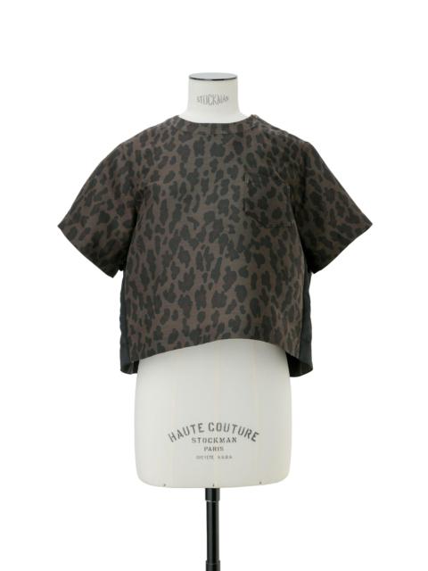 sacai Leopard Print x Nylon Twill Pullover