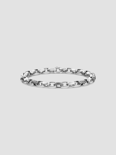 DAVID YURMAN Men's Chevron Oval Link Bracelet in Sterling Silver, 7MM - Silver