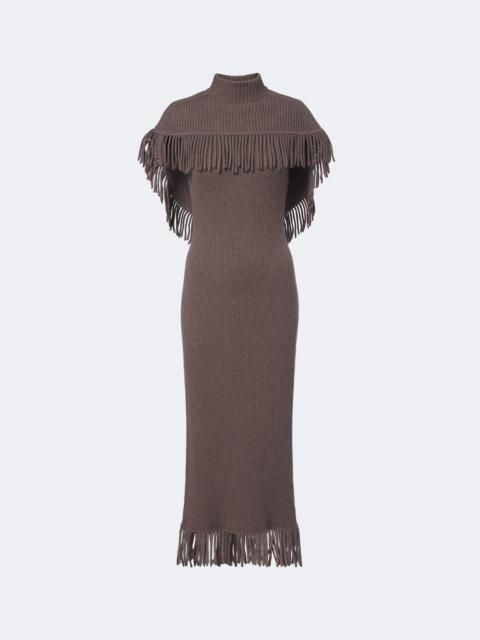 SIMKHAI Jordan caped wool and cashmere maxi dress