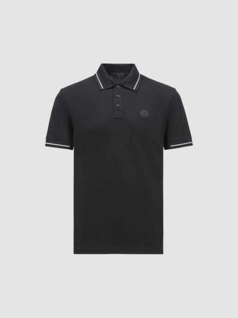 Moncler Logo Patch Cotton Polo Shirt