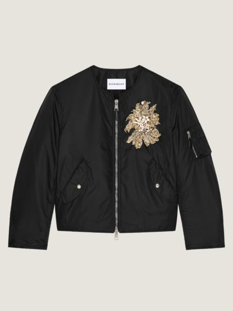 Givenchy EMBELLISHED COUTURE SEAM BOMBER IN NYLON