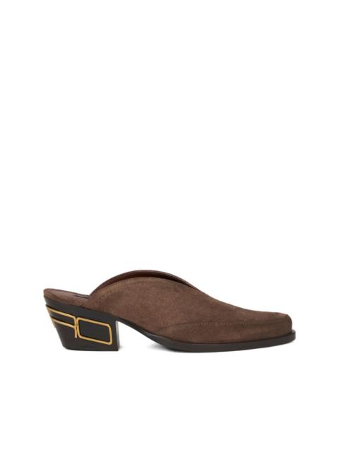 Etro 45mm suede heeled mules