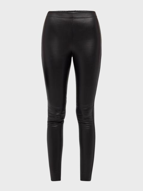 JOSEPH High-Rise Stretch Leather Leggings