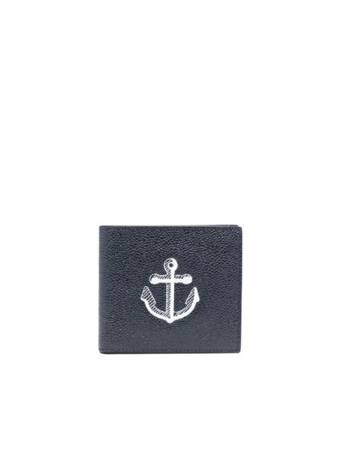anchor-print folded wallet