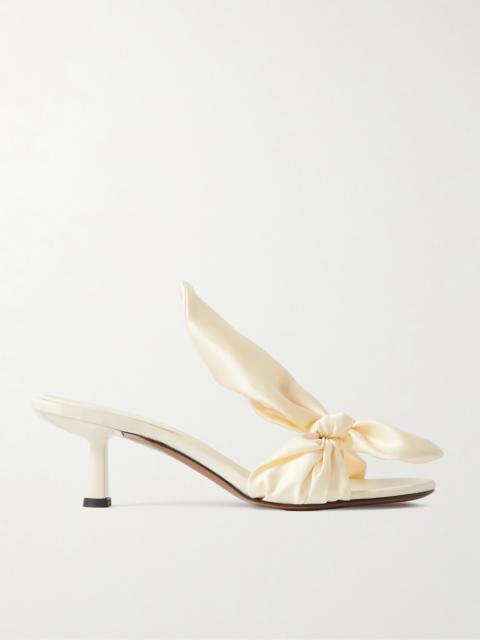 NEOUS Diana Bow-detailed Satin Sandals