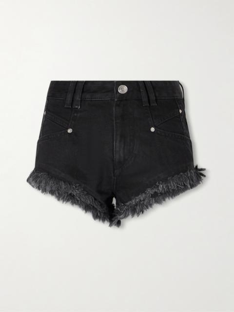 Isabel Marant Eneidala Frayed Denim Shorts