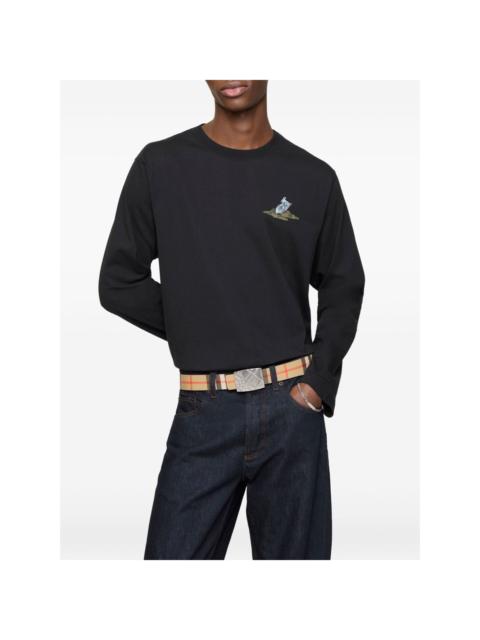 Burberry check-pattern reversible belt