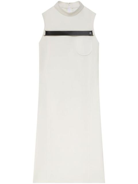 courrèges straped tailored twill dress